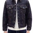 Load image into Gallery viewer, Oni Denim Jacket 02527P-kasuri Men's Casual Slim-Fit 17oz. ONI-Kasuri Slub Selvedge Denim Type III Jean Jacket Indigo One-Wash