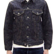 Load image into Gallery viewer, Oni Denim Jacket 02527P-kasuri Men's Casual Slim-Fit 17oz. ONI-Kasuri Slub Selvedge Denim Type III Jean Jacket Indigo One-Wash