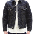 Load image into Gallery viewer, Oni Denim Jacket 02527P-kasuri Men's Casual Slim-Fit 17oz. ONI-Kasuri Slub Selvedge Denim Type III Jean Jacket Indigo One-Wash