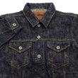 Load image into Gallery viewer, Oni Denim Jacket 02527P-kasuri Men's Casual Slim-Fit 17oz. ONI-Kasuri Slub Selvedge Denim Type III Jean Jacket Indigo One-Wash