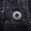 Load image into Gallery viewer, Oni Denim Jacket 02527P-kasuri Men's Casual Slim-Fit 17oz. ONI-Kasuri Slub Selvedge Denim Type III Jean Jacket Indigo One-Wash
