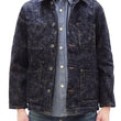 Load image into Gallery viewer, Oni Denim Jacket 03502-kasuri Men's Casual Slim-Fit 17oz. ONI-Kasuri Slub Selvedge Denim Work Coat Chore Coat Indigo One-Wash