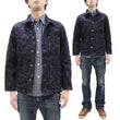 Load image into Gallery viewer, Oni Denim Jacket 03502-kasuri Men's Casual Slim-Fit 17oz. ONI-Kasuri Slub Selvedge Denim Work Coat Chore Coat Indigo One-Wash