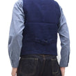Load image into Gallery viewer, Momotaro Jeans Indigo Sashiko Vest Men's Casual V-neck Button Front Work Vest Waistcoat 04-010