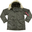 Load image into Gallery viewer, Alpha Industries N-3B Parka 20094 Men's Modern Fit Military Inspired Thigh-Length Padded Nylon Hooded Coat Jacket 20094-576 Replica-Gray