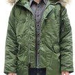 Load image into Gallery viewer, Alpha Industries N-3B Parka 20094 Men's Modern Fit Military Inspired Thigh-Length Padded Nylon Hooded Coat Jacket 20094-503 Vintage-Green