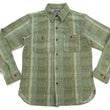 Load image into Gallery viewer, Studio D'Artisan Sashiko Shirt Men's Casual Boro Noragi Long-Sleeve Work Shirt SDA 5651 5651R Green