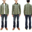 Load image into Gallery viewer, Studio D'Artisan Sashiko Shirt Men's Casual Boro Noragi Long-Sleeve Work Shirt SDA 5651 5651R Green