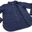 Laden Sie das Bild in den Galerie-Viewer, Studio D'artisan Indigo Sashiko Shirt Men's Heavyweight Sashiko Dobby Long Sleeve Button Up Work Shirt 5689