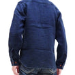 Laden Sie das Bild in den Galerie-Viewer, Studio D'artisan Indigo Sashiko Shirt Men's Heavyweight Sashiko Dobby Long Sleeve Button Up Work Shirt 5689