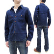 Laden Sie das Bild in den Galerie-Viewer, Studio D'artisan Indigo Sashiko Shirt Men's Heavyweight Sashiko Dobby Long Sleeve Button Up Work Shirt 5689