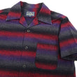 Load image into Gallery viewer, Studio D'artisan Shirt Men's Horizontal Gradient-Effect Striped Resort Collar Button Up Shirt with Traditional Japanese Natural Plant Dyes 5708