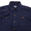Load image into Gallery viewer, Studio D'artisan Indigo Sashiko Shirt SDA Men's Casual Long Sleeve Sashiko Dobby Button Up Work Shirt 5713 Dark-Indigo