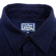 Load image into Gallery viewer, Studio D'artisan Indigo Sashiko Shirt SDA Men's Casual Long Sleeve Sashiko Dobby Button Up Work Shirt 5713 Dark-Indigo