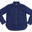 Load image into Gallery viewer, Studio D'artisan Indigo Sashiko Shirt SDA Men's Casual Long Sleeve Sashiko Dobby Button Up Work Shirt 5713U Pre-faded Indigo