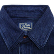 Load image into Gallery viewer, Studio D'artisan Indigo Sashiko Shirt SDA Men's Casual Long Sleeve Sashiko Dobby Button Up Work Shirt 5713U Pre-faded Indigo