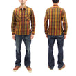 Load image into Gallery viewer, Studio D'artisan Plaid Flannel Shirt Men's Casual Heavyweight Cotton Long Sleeve Button-Up Work Shirt 5714 Yellow