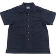Load image into Gallery viewer, Studio D'Artisan Indigo Dobby Camp Collar Shirt - Men's Short Sleeve Casual Shirt with Relaxed Resort-Style Design - 5724 Deep-Indigo