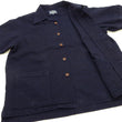 Load image into Gallery viewer, Studio D'Artisan Indigo Dobby Camp Collar Shirt - Men's Short Sleeve Casual Shirt with Relaxed Resort-Style Design - 5724 Deep-Indigo