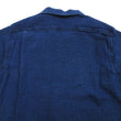 Load image into Gallery viewer, Studio D'Artisan Indigo Dobby Camp Collar Shirt - Men's Short Sleeve Casual Shirt with Relaxed Resort-Style Design - 5724U Faded-Indigo