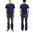 Load image into Gallery viewer, Studio D'artisan Plain T-Shirt Made from Heavyweight Loopwheeled Jersey Fabric Men's Tsuri-Ami Short Sleeve Tee 9913 Navy-Blue
