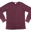 Load image into Gallery viewer, Studio D'Artisan Men's Heavyweight Waffle Knit Thermal Long Sleeve T-Shirt - 100% Cotton, Crew Neck, Ribbed Cuffs, Raw-edge hem, Made in Japan (SDA 9936) Burgundy