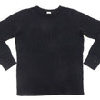 Load image into Gallery viewer, Studio D'Artisan Men's Heavyweight Waffle Knit Thermal Long Sleeve T-Shirt - 100% Cotton, Crew Neck, Ribbed Cuffs, Raw-edge hem, Made in Japan (SDA 9936) Black