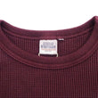 Load image into Gallery viewer, Studio D'Artisan Men's Heavyweight Waffle Knit Thermal Long Sleeve T-Shirt - 100% Cotton, Crew Neck, Ribbed Cuffs, Raw-edge hem, Made in Japan (SDA 9936) Burgundy