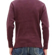 Load image into Gallery viewer, Studio D'Artisan Men's Heavyweight Waffle Knit Thermal Long Sleeve T-Shirt - 100% Cotton, Crew Neck, Ribbed Cuffs, Raw-edge hem, Made in Japan (SDA 9936) Burgundy