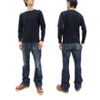 Load image into Gallery viewer, Studio D'Artisan Men's Heavyweight Waffle Knit Thermal Long Sleeve T-Shirt - 100% Cotton, Crew Neck, Ribbed Cuffs, Raw-edge hem, Made in Japan (SDA 9936) Black