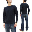 Load image into Gallery viewer, Studio D'Artisan Men's Heavyweight Waffle Knit Thermal Long Sleeve T-Shirt - 100% Cotton, Crew Neck, Ribbed Cuffs, Raw-edge hem, Made in Japan (SDA 9936) Black