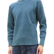 Load image into Gallery viewer, Studio D'Artisan Men's Heavyweight Waffle Knit Thermal Long Sleeve T-Shirt - 100% Cotton, Crew Neck, Ribbed Cuffs, Raw-edge hem, Made in Japan (SDA 9936) Faded-Blue
