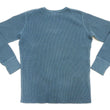 Load image into Gallery viewer, Studio D'Artisan Men's Heavyweight Waffle Knit Thermal Long Sleeve T-Shirt - 100% Cotton, Crew Neck, Ribbed Cuffs, Raw-edge hem, Made in Japan (SDA 9936) Faded-Blue