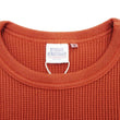 Load image into Gallery viewer, Studio D'Artisan Men's Heavyweight Waffle Knit Thermal Long Sleeve T-Shirt - 100% Cotton, Crew Neck, Ribbed Cuffs, Raw-edge hem, Made in Japan (SDA 9936) Burnt Sienna (deep red-brown color)
