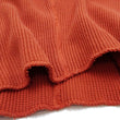 Load image into Gallery viewer, Studio D'Artisan Men's Heavyweight Waffle Knit Thermal Long Sleeve T-Shirt - 100% Cotton, Crew Neck, Ribbed Cuffs, Raw-edge hem, Made in Japan (SDA 9936) Burnt Sienna (deep red-brown color)