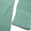 Load image into Gallery viewer, Studio D'Artisan Men's Heavyweight Waffle Knit Thermal Long Sleeve T-Shirt - 100% Cotton, Crew Neck, Ribbed Cuffs, Raw-edge hem, Made in Japan (SDA 9936) Emerald Green