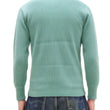 Load image into Gallery viewer, Studio D'Artisan Men's Heavyweight Waffle Knit Thermal Long Sleeve T-Shirt - 100% Cotton, Crew Neck, Ribbed Cuffs, Raw-edge hem, Made in Japan (SDA 9936) Emerald Green