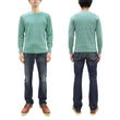 Load image into Gallery viewer, Studio D'Artisan Men's Heavyweight Waffle Knit Thermal Long Sleeve T-Shirt - 100% Cotton, Crew Neck, Ribbed Cuffs, Raw-edge hem, Made in Japan (SDA 9936) Emerald Green