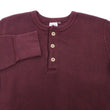 Load image into Gallery viewer, Studio D'Artisan Men's Heavyweight Waffle Knit Thermal Henley Long Sleeve T-Shirt - 100% Cotton, Ribbed Crew Neck Band, Ribbed Cuffs, Raw-edge hem, Made in Japan (SDA 9937) Burgundy