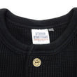 Load image into Gallery viewer, Studio D'Artisan Men's Heavyweight Waffle Knit Thermal Henley Long Sleeve T-Shirt - 100% Cotton, Ribbed Crew Neck Band, Ribbed Cuffs, Raw-edge hem, Made in Japan (SDA 9937) Black