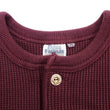 Load image into Gallery viewer, Studio D'Artisan Men's Heavyweight Waffle Knit Thermal Henley Long Sleeve T-Shirt - 100% Cotton, Ribbed Crew Neck Band, Ribbed Cuffs, Raw-edge hem, Made in Japan (SDA 9937) Burgundy
