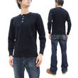 Load image into Gallery viewer, Studio D'Artisan Men's Heavyweight Waffle Knit Thermal Henley Long Sleeve T-Shirt - 100% Cotton, Ribbed Crew Neck Band, Ribbed Cuffs, Raw-edge hem, Made in Japan (SDA 9937) Black
