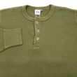 Load image into Gallery viewer, Studio D'Artisan Men's Heavyweight Waffle Knit Thermal Henley Long Sleeve T-Shirt - 100% Cotton, Ribbed Crew Neck Band, Ribbed Cuffs, Raw-edge hem, Made in Japan (SDA 9937) Khaki