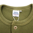 Load image into Gallery viewer, Studio D'Artisan Men's Heavyweight Waffle Knit Thermal Henley Long Sleeve T-Shirt - 100% Cotton, Ribbed Crew Neck Band, Ribbed Cuffs, Raw-edge hem, Made in Japan (SDA 9937) Khaki