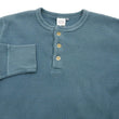 Load image into Gallery viewer, Studio D'Artisan Men's Heavyweight Waffle Knit Thermal Henley Long Sleeve T-Shirt - 100% Cotton, Ribbed Crew Neck Band, Ribbed Cuffs, Raw-edge hem, Made in Japan (SDA 9937) Faded-Blue