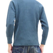 Load image into Gallery viewer, Studio D'Artisan Men's Heavyweight Waffle Knit Thermal Henley Long Sleeve T-Shirt - 100% Cotton, Ribbed Crew Neck Band, Ribbed Cuffs, Raw-edge hem, Made in Japan (SDA 9937) Faded-Blue