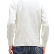 Load image into Gallery viewer, Studio D'Artisan Men's Heavyweight Waffle Knit Thermal Henley Long Sleeve T-Shirt - 100% Cotton, Ribbed Crew Neck Band, Ribbed Cuffs, Raw-edge hem, Made in Japan (SDA 9937) White