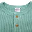 Load image into Gallery viewer, Studio D'Artisan Men's Heavyweight Waffle Knit Thermal Henley Long Sleeve T-Shirt - 100% Cotton, Ribbed Crew Neck Band, Ribbed Cuffs, Raw-edge hem, Made in Japan (SDA 9937) Emerald Green