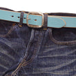 Load image into Gallery viewer, Studio D'artisan Leather Belt Men's Ccasual 38mm Wide/5mm Bend Leather with Thick Oval Buckle B-87 Blue-Emerald