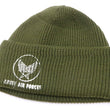 Load image into Gallery viewer, Buzz Rickson Watch Cap Men's Wool Winter Knit Hat USAAF A-4 Mechanics Cap with Stencil BR02756 Olive